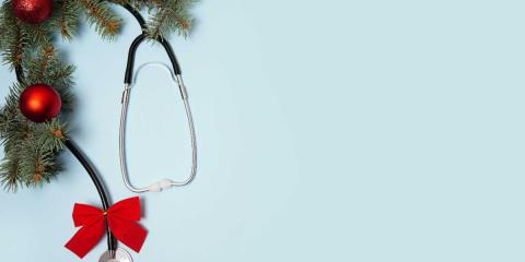 a stethoscope with holidays ornaments on it